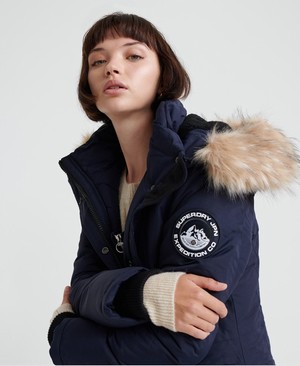 Superdry Ashley Everest Parka Női Kabát Sötétkék | OTBZQ3549